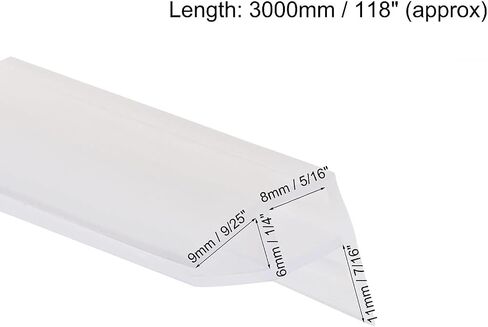 Frameless Glass Doors and Windows Sealing Strip 8mm Frameless Glass Shower Door Sweep Door Bottom Side Seal Strip F-Type Length 2M in Saudi Arabia