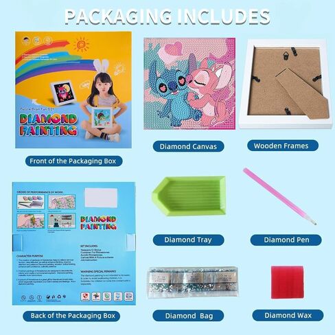 مجموعات الفن الماسي للهالوين للأطفال من Ammklfh - اللوحة الماسية للأطفال الذين تتراوح أعمارهم بين 4-6-8-12 عامًا، مجموعة فنية كبيرة للهدايا بنقاط الماس للديكور (7 × 7 بوصة) in Kuwait