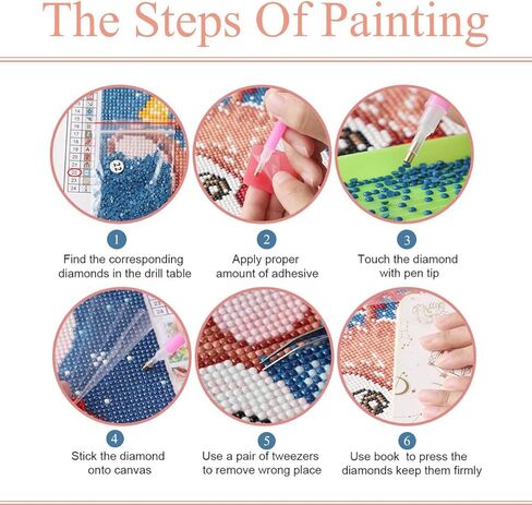 مجموعات الفن الماسي للهالوين للأطفال من Ammklfh - اللوحة الماسية للأطفال الذين تتراوح أعمارهم بين 4-6-8-12 عامًا، مجموعة فنية كبيرة للهدايا بنقاط الماس للديكور (7 × 7 بوصة) in Kuwait
