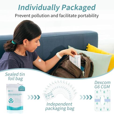 بقع لاصقة لشريط Dexcom G7،30pcs الشفافة المقاومة للماء G7 ، غطاء مستشعر مراقبة الجلوكوز المستمر ، يبقى آمنًا لمدة 14 يومًا ، ولا غراء في الوسط in Saudi Arabia