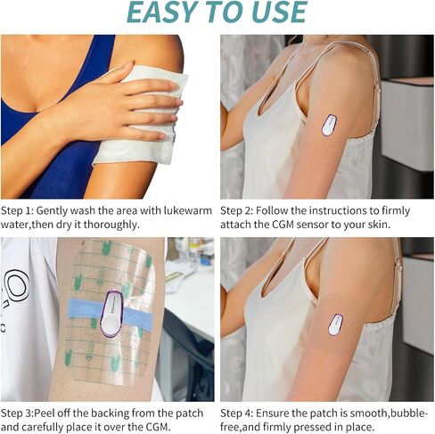 بقع لاصقة لشريط Dexcom G7،30pcs الشفافة المقاومة للماء G7 ، غطاء مستشعر مراقبة الجلوكوز المستمر ، يبقى آمنًا لمدة 14 يومًا ، ولا غراء في الوسط in Saudi Arabia