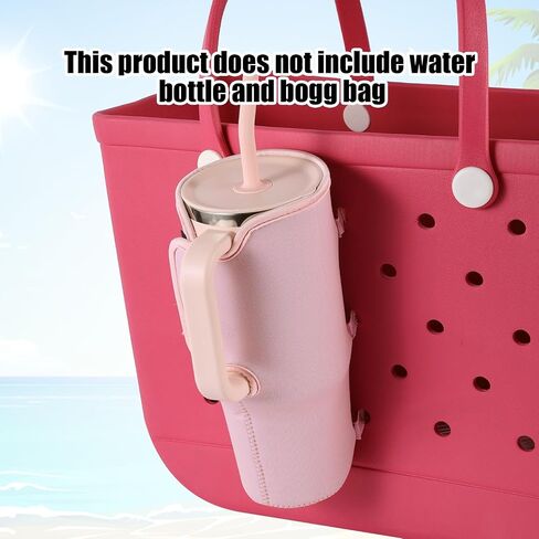 حامل كأس حقيبة لوجغ وببساطة جنوب ، إكسسوارات لحقيبة Bogg X كبيرة الحامل المتوافق مع كوب ستانلي 40oz مع مقبض (أسود) in Saudi Arabia