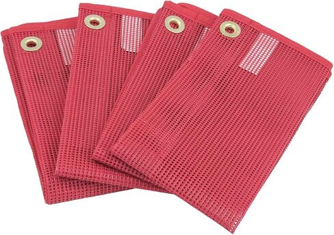 MyTee Products Red Safety Flag مع 2 Gromsets Dot متوافقة - 18 بوصة × 18 بوصة عالية الرؤية فينيل in Kuwait