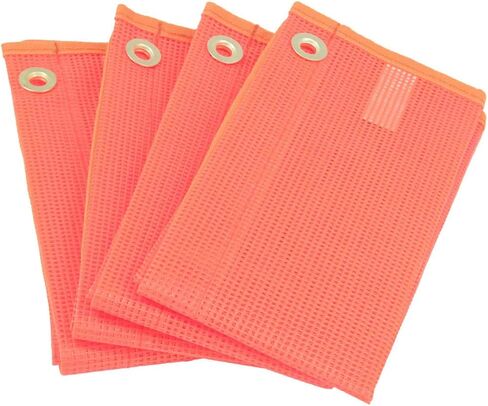 MyTee Products Red Safety Flag مع 2 Gromsets Dot متوافقة - 18 بوصة × 18 بوصة عالية الرؤية فينيل in Kuwait