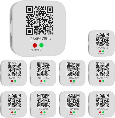 FreshLiance Bluetooth درجة حرارة الرطوبة ، مقياس الحرارة لوجود مقياس الرطوبة مع عرض LED ، وتحليل الرسوم البيانية للبيانات الآلية ومشاركة بيانات متعددة المستخدمين ، ومعلومات الموقع عبر App Bluetag Th100 in Saudi Arabia
