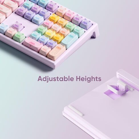 AKKO MG108B Colorful Cats Mechanical Keyboard Hot-Swappable Multi-Mode Gaming Keyboard with PBT Dye-Sub Mao Profile Keycaps Pre Lubed Piano Switch in Saudi Arabia