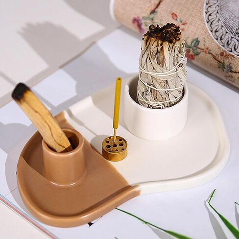 Sage Holder,Sage Holder with Handle, Palo Santo Burner Holder, Palo Santo Holder Burner, Palo Santo Sticks Holder, Sage Smudge Bowl,sage and palo Santo Holder,Incense Holder in Kuwait