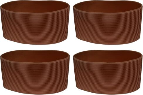 uxcell 4Pcs Coffee Cup Sleeve, Silicone Cup Sleeve Non-slip Glass Water Bottle Mug Sleeves Clear in Saudi Arabia