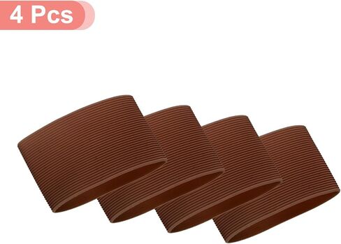 uxcell 4Pcs Coffee Cup Sleeve, Silicone Cup Sleeve Non-slip Glass Water Bottle Mug Sleeves Clear in Saudi Arabia
