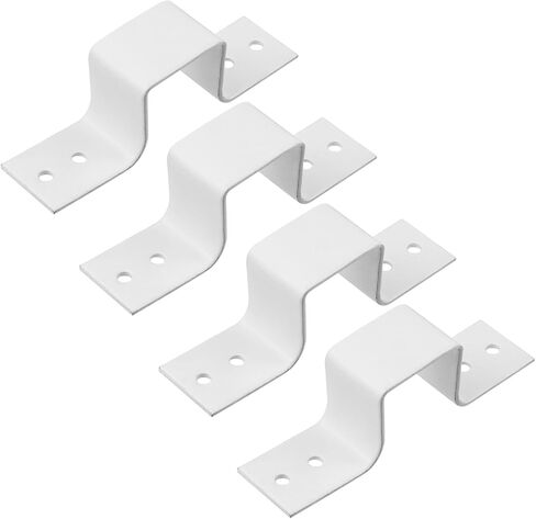 Antrader Square Tube Strap Clamp,4Pcs Square Pipe Clamp Tube Buckle U-Shaped Clamps Heavy Duty Pipe Fasten Holder for Tube Pipe Installation,Black( 1.18"/30mm) in Kuwait