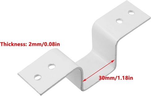 Antrader Square Tube Strap Clamp,4Pcs Square Pipe Clamp Tube Buckle U-Shaped Clamps Heavy Duty Pipe Fasten Holder for Tube Pipe Installation,Black( 1.18"/30mm) in Kuwait