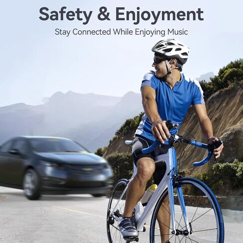 Bone Conduction Headphones,Upgraded IPX7 Waterproof Wireless Running Earbuds,Open Ear Headphones Bluetooth 5.3 with Mic,10H Playtime for Running,Cycling,Hiking,Gym,Workout. in Kuwait