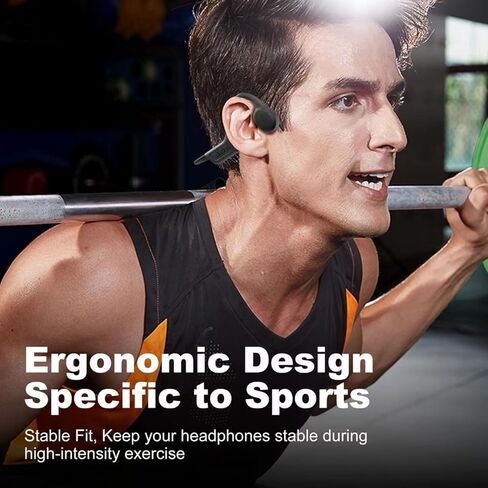 Bone Conduction Headphones,Upgraded IPX7 Waterproof Wireless Running Earbuds,Open Ear Headphones Bluetooth 5.3 with Mic,10H Playtime for Running,Cycling,Hiking,Gym,Workout. in Kuwait