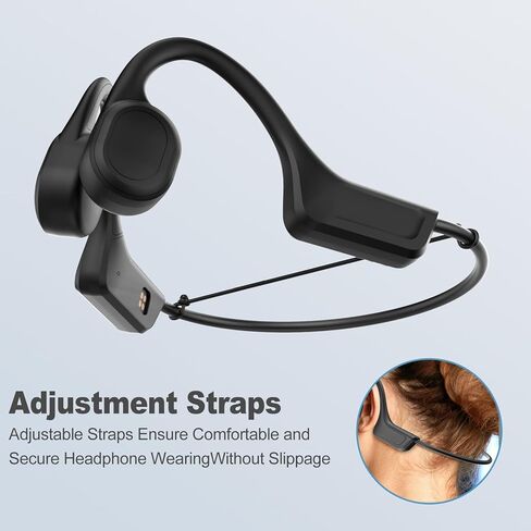 Bone Conduction Headphones,Upgraded IPX7 Waterproof Wireless Running Earbuds,Open Ear Headphones Bluetooth 5.3 with Mic,10H Playtime for Running,Cycling,Hiking,Gym,Workout. in Kuwait