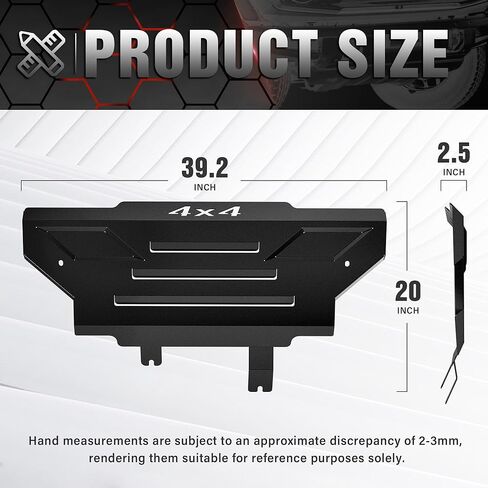 Front Skid Plate Steel Bumper Cover Compatible with Jeep Wrangler JK 2007-2018 2 Door & 4 Door, Bolt-on Installation Off-Road Lower Guard Plate (Not Suitable for Original Factory Bumpers) in Kuwait