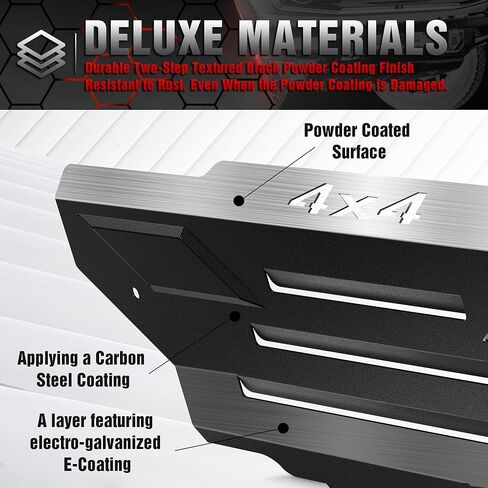 Front Skid Plate Steel Bumper Cover Compatible with Jeep Wrangler JK 2007-2018 2 Door & 4 Door, Bolt-on Installation Off-Road Lower Guard Plate (Not Suitable for Original Factory Bumpers) in Kuwait