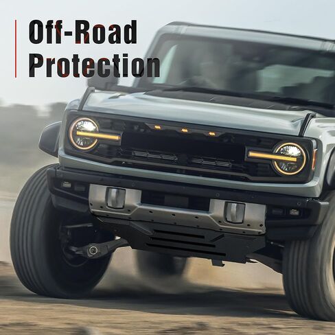 Front Skid Plate Steel Bumper Cover Compatible with Jeep Wrangler JK 2007-2018 2 Door & 4 Door, Bolt-on Installation Off-Road Lower Guard Plate (Not Suitable for Original Factory Bumpers) in Kuwait