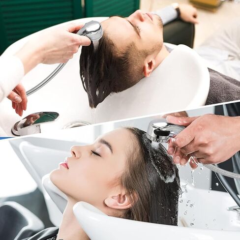 LukLoy Salon Shampoo Bowl Faucet Vacuum Breaker Kit with Hair Shampoo Brush, Complete Set 𝟏/𝟒" Nut Shampoo Bowl Hose and Sprayer Replacement Part for Salon Sink Shampoo Bed in Saudi Arabia