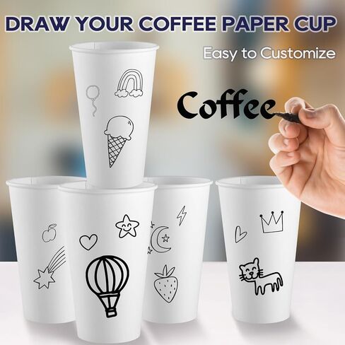 LITOPAK 1000 pack Paper Cup 12 oz, Bulk White Paper Cups, Disposable Hot Paper Coffee Cups for Offices, Schools, Shops, Restaurants in Saudi Arabia