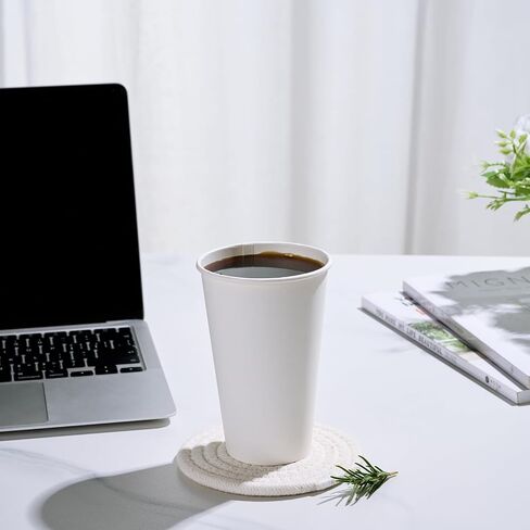 LITOPAK 1000 pack Paper Cup 12 oz, Bulk White Paper Cups, Disposable Hot Paper Coffee Cups for Offices, Schools, Shops, Restaurants in Saudi Arabia