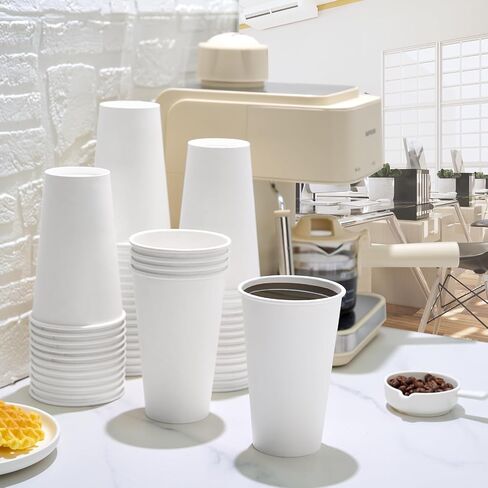 LITOPAK 1000 pack Paper Cup 12 oz, Bulk White Paper Cups, Disposable Hot Paper Coffee Cups for Offices, Schools, Shops, Restaurants in Saudi Arabia
