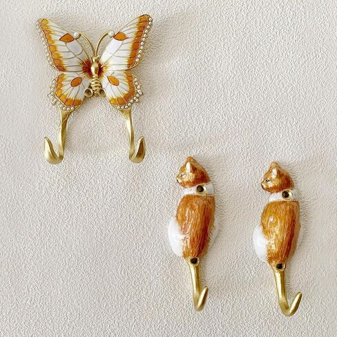 2 Pack Decorative Wall Hooks, Vintage Bird Shaped Metal Wall Hook for Hanging Coats Clothes Keys Hats Towels in Saudi Arabia