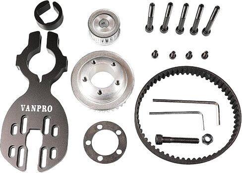 لوح تزلج كهربائي من Vanpro DIY 5065 محرك بدون فرشاة من البولي يوريثان، طقم بكرات وحزام 5 متر 10 مم 270 (أسود ثلجي، عبوة من قطعة واحدة) in Saudi Arabia