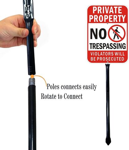 2 Pack Private Property No Trespassing Sign ، سيتم محاكمة المخالفات 14 × 10 بوصات ، علامات تحذير ، ألومنيوم عاكس مقاوم ، مقاوم للماء ، سهل التثبيت in Saudi Arabia