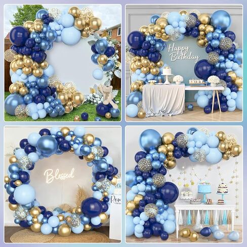 Amandir 153pcs Sage Green Brown Balloon Garland Arch Kit, Different Sizes 18 12 10 5 inch Olive Green Gold Latex Metallic Confetti Balloons for Safari Jungle Woodland Birthday Baby Shower Decorations in Kuwait