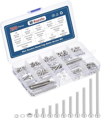 140pcs m6 مقبس رأس البراغي البراغي مجموعة ضوايا مجموعة - [M6x8/10/12/16/20mm] in Saudi Arabia