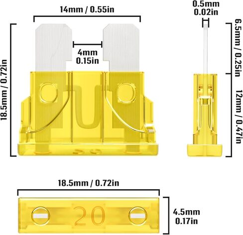 3A قياسيات السيارة الصمامات 3 أمبير ATC ATO Blade Fuse 3AMP Auto Fusibles for RV Truck SUV Camper (حزمة 50 ٪) in Kuwait
