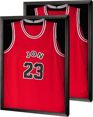 Jersey Display Frame Case, Sports Jersey Display Shadow Box for Basketball Football Soccer Baseball Tennis Hockey Shirt, HD plexiglass, Black Frame (1) in Saudi Arabia
