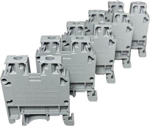DIN Rail Terminal Blocks Elmex UL Screw Type 35mm (KUT2.5N, Gray, 25, KUT2.5N-GY) in Saudi Arabia