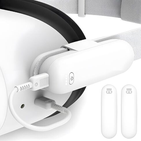 حزمة البطارية لـ META/OCULUS QUEST 2/QUEST 3/QUEST 3S ، 5000 مللي أمبير في الساعة إكسسوارات حزمة البطارية المحمولة ، تمدد وقت اللعب 2-4H الإضافي in Saudi Arabia