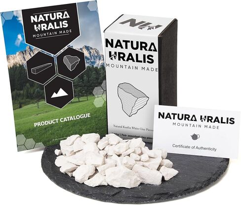 Kaolin White Clay | 200g of Natural White Clay, Pure White to Off-White - Amazing Crunch, Satisfying Earthy, Velvety and Firm Texture, ASMR Sensation in Kuwait