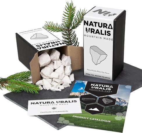 Kaolin White Clay | 200g of Natural White Clay, Pure White to Off-White - Amazing Crunch, Satisfying Earthy, Velvety and Firm Texture, ASMR Sensation in Kuwait