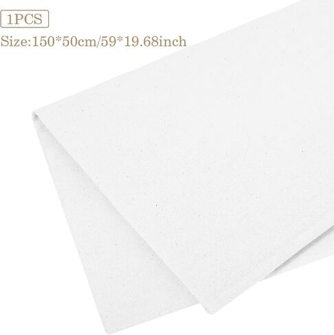 Nature Linen Needlework Fabric 100% Cotton Muslin Fabric, 63x19 Inch Plain Solid Colour Linen Fabric Cloth Cotton Fabric Bleached Natural Unbleached for Sewing Clothing and Handicraft Production in Saudi Arabia