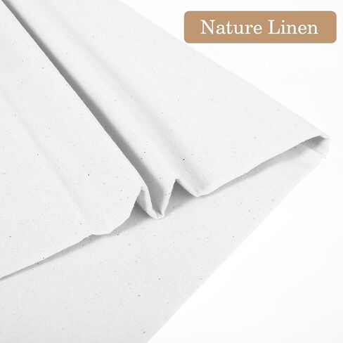 Nature Linen Needlework Fabric 100% Cotton Muslin Fabric, 63x19 Inch Plain Solid Colour Linen Fabric Cloth Cotton Fabric Bleached Natural Unbleached for Sewing Clothing and Handicraft Production in Saudi Arabia