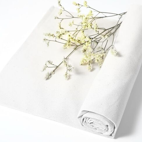 Nature Linen Needlework Fabric 100% Cotton Muslin Fabric, 63x19 Inch Plain Solid Colour Linen Fabric Cloth Cotton Fabric Bleached Natural Unbleached for Sewing Clothing and Handicraft Production in Saudi Arabia