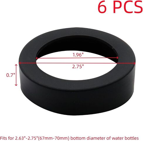 Oedema 6PCS 70mm Water Bottle Boot Clear Silicone Boot Heat-Resistant Tumbler Boot for Water Bottles, Tumbler Protector, Bar Coasters, Anti-Slip Cap, 2mm Thickness in Saudi Arabia
