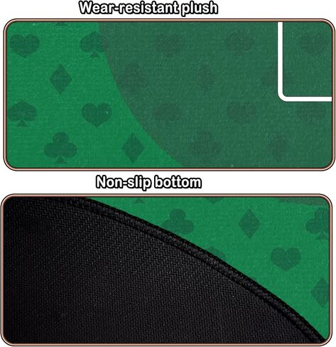 Poker Mat, 8-10 Players Texas Holder Poker Table Top - 70" x 35" Poker Topper for Tables - Poker Game Mat with 8 Coasters in Gift-Ready and Zipper Storage Bag in Saudi Arabia