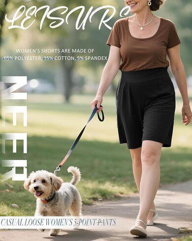 شورتات برمودا للسيدات 3 حزمة ، وعالية الخصر القطن تمتد القيعان غير الرسمية للركبة طول الصيف الرياضي مع جيوب in Kuwait