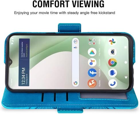 Asuwish Phone Case for Tracfone BLU View 5 B160V Wallet Cover with Tempered Glass Screen Protector and Flip Credit Card Holder Stand Cell Accessories Trac Fone BLUE View5 160V 2024 Women Men Rose Gold in Saudi Arabia