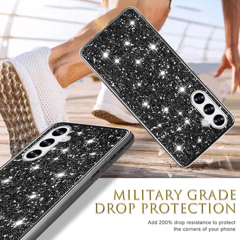 علبة السيليكون لـ Samsung Galaxy A35 5G Case Glitter Parkle Bling ، حالة خلفية هجينة غير مريحة ، غلاف وقائي عالي الصدمات الثقيلة لـ Samsung A35 Cute for Women 6.6 "(Gold) in Kuwait