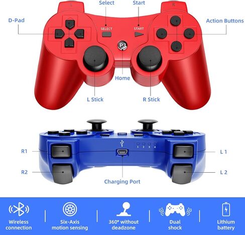 Dianven Wired لوحدة التحكم PS5 ، متوافقة مع PlayStation 5 Controller ، Hall Anwystick & Trigger ، وضع Turbo ، التحكم في جهاز التحكم عن بُعد PS5 ، متوافق مع PS5/PS4/PC ، أسود مع الأزرق in Saudi Arabia