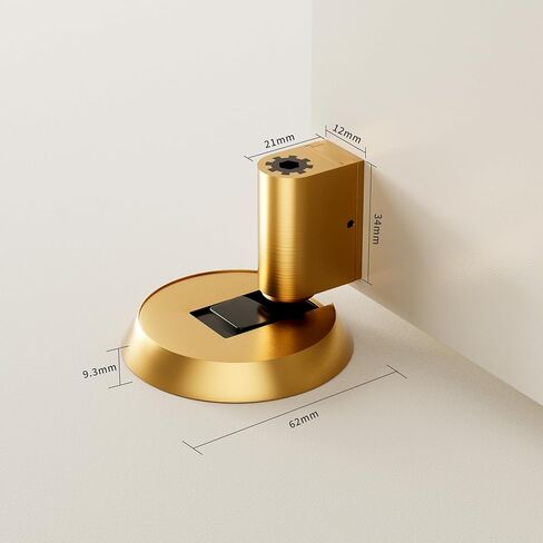 Brass Windproof Door Stoppers Heavy Duty Mechanical Floor Door Stop Height Adjustable Keep Door Open Door Catch Holder Wall Protect with Screws, Matte Black, 1 Pack in Kuwait