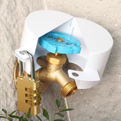 Water Faucet Lock,Outdoor water hose locks ，made of metal Suitable for Garden Faucets,Hose Bib,hose spigot，Prevent water bandit(Red with padlock) in Saudi Arabia