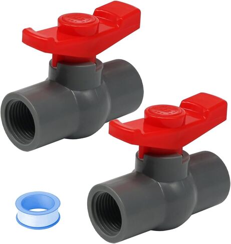 2PCS 1 PVC BALL VALVE THELLED PVC 1INCH Sprinkler Valve Pipe Pipe Tiptings Ball Valve Adapter Connects HE058-1 in Saudi Arabia