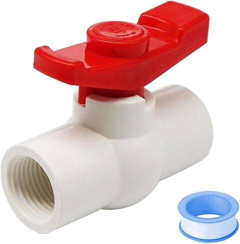 2PCS 1 PVC BALL VALVE THELLED PVC 1INCH Sprinkler Valve Pipe Pipe Tiptings Ball Valve Adapter Connects HE058-1 in Saudi Arabia