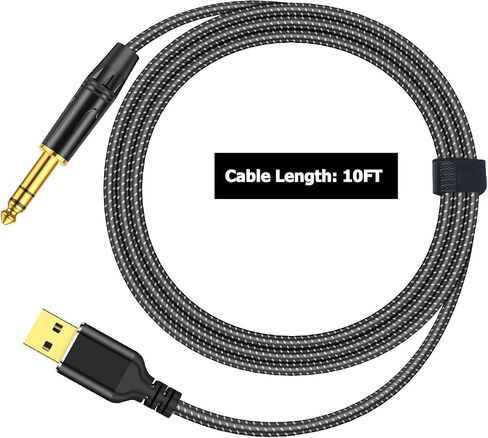 كابل الصوت الاستريو USB إلى 1/4 TRS ، 4ft USB A إلى 6.35 مم 1/4 بوصة محول صوت الذكور لأجهزة الكمبيوتر المحمولة ، Windows ، الكمبيوتر ، مكبر الصوت ، مكبر صوت ، ملاحظة: لا تدعم التسجيل ، السيارة ، MP3 ، شاحنة ، TV USB منافذ USB in Kuwait